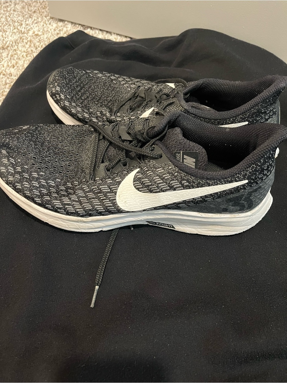 Nike Black and White Women's Running Shoes